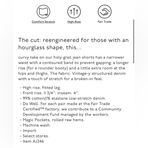 Madewell Black Jean Shorts Curvy High Rise - Picture 4 of 8